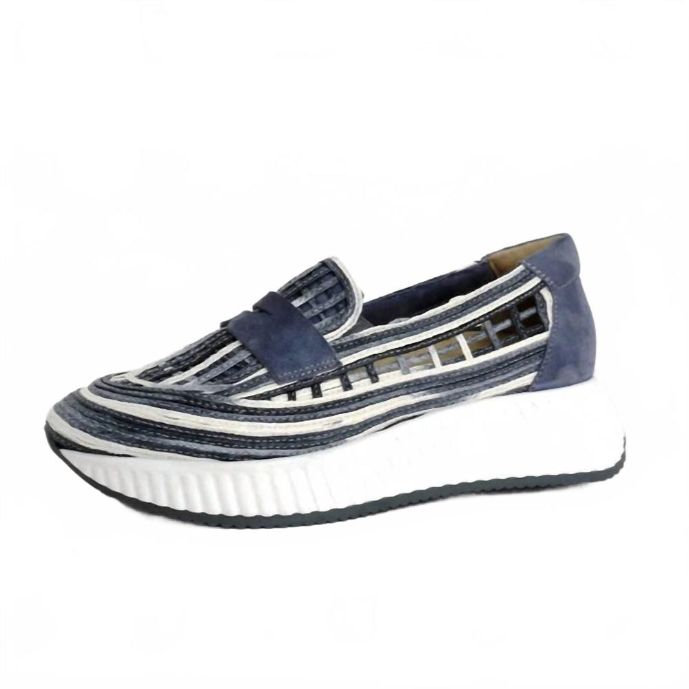 NEW SOFTWAVES women's ardice loafers in denim
